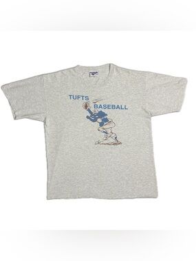 Vtg 90s Reebok Tufts Baseball Jumbo the Elephant graphic print t shirt mens XL